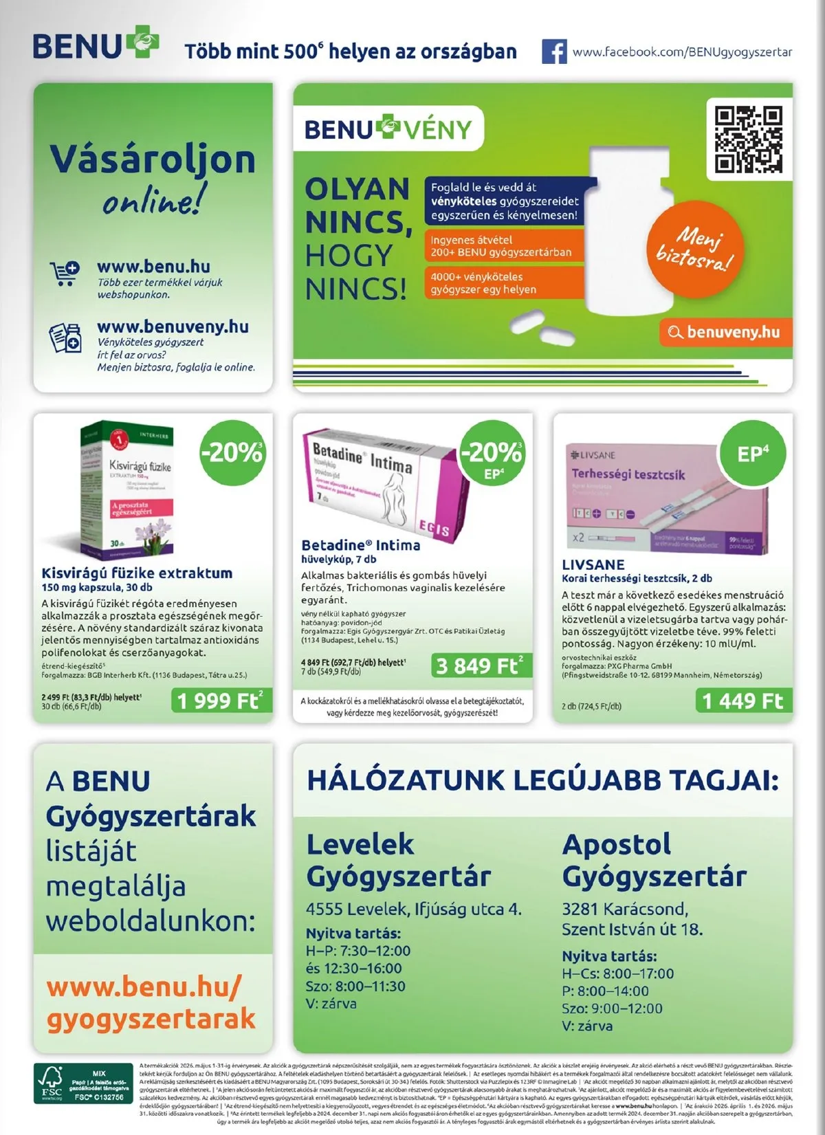 BENU akciós újság 05.01–05.31 – 28. oldal