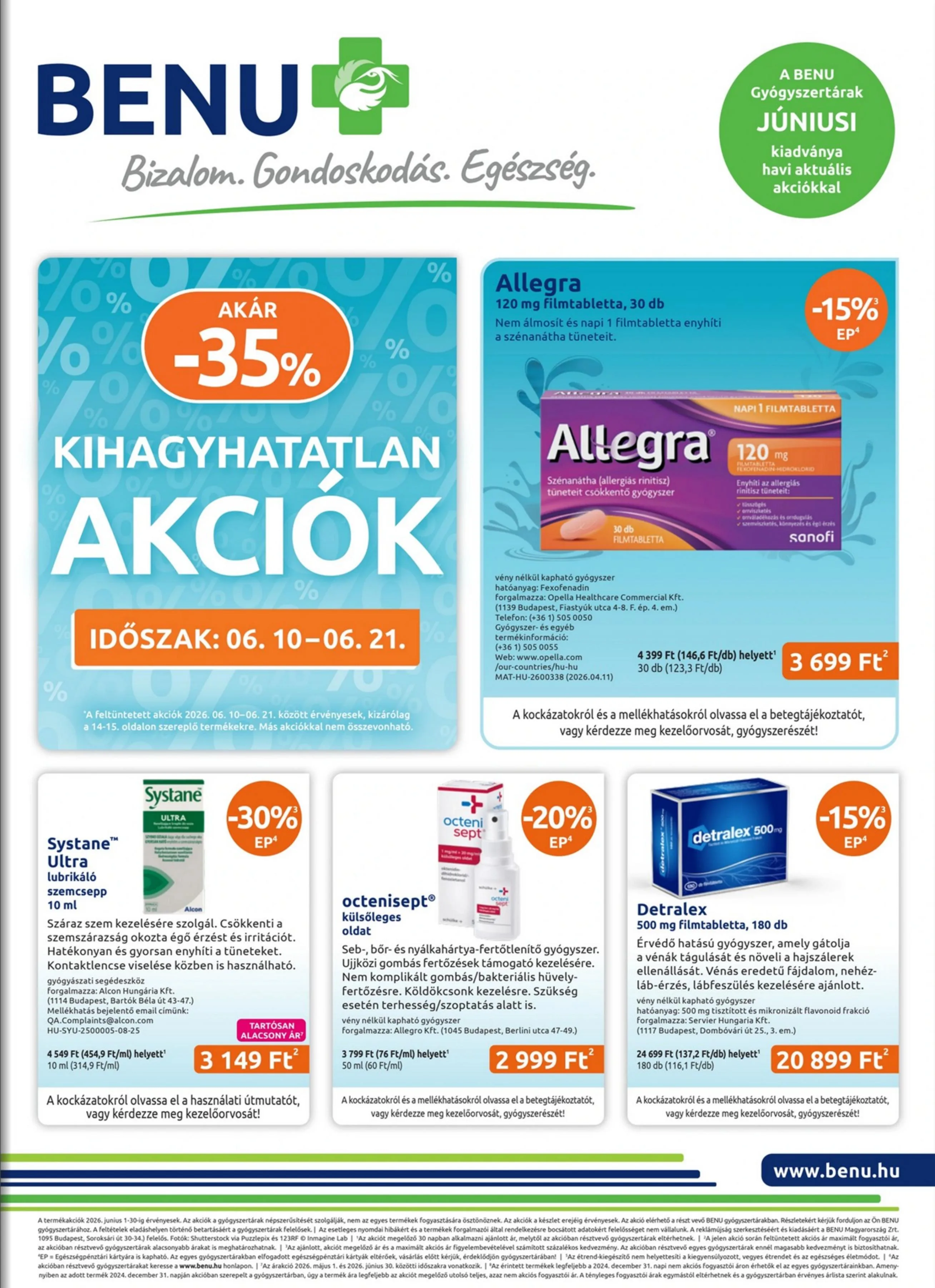 BENU akciós újság 06.01–06.30