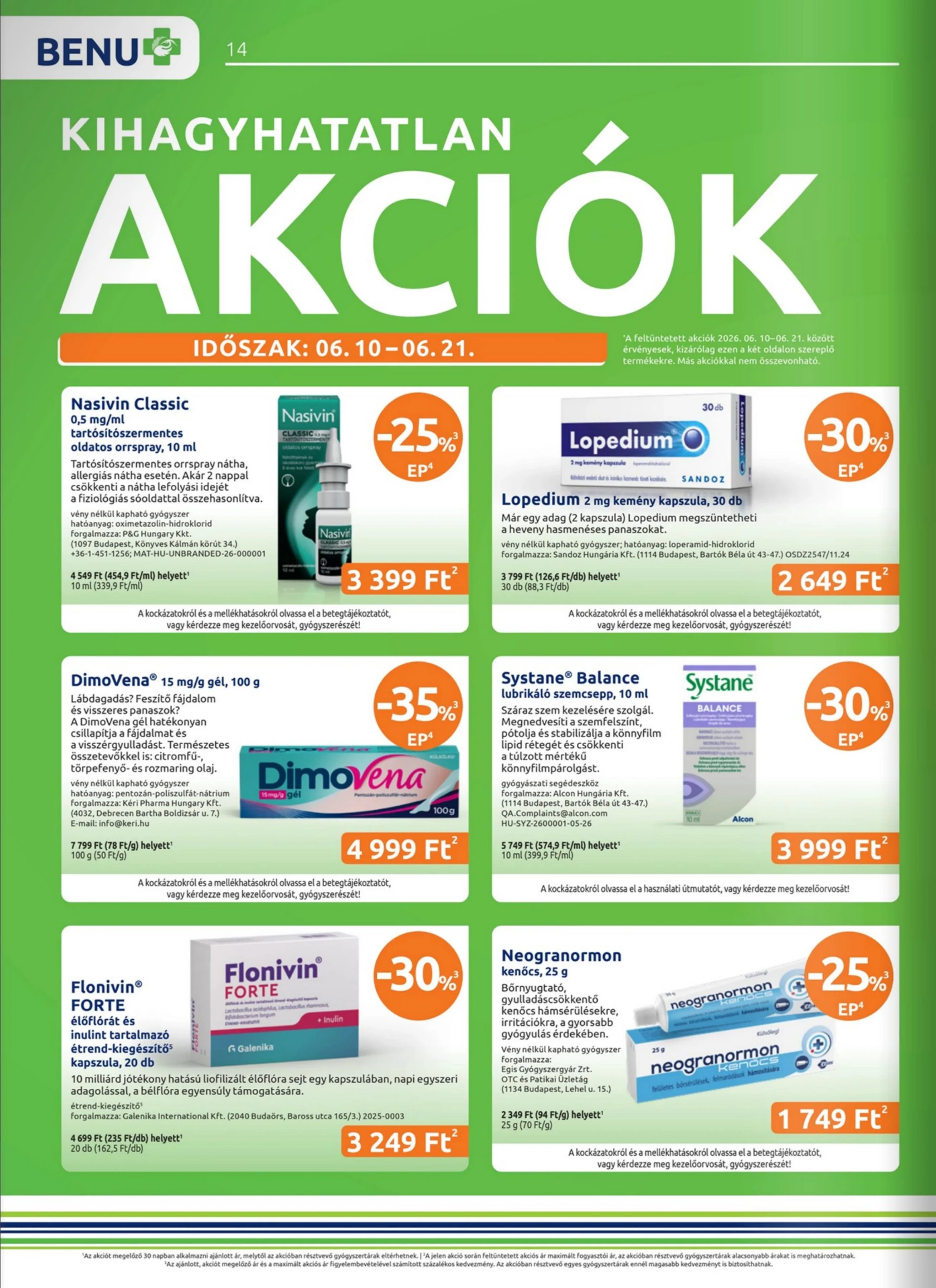 BENU akciós újság 06.01–06.30 – 14. oldal