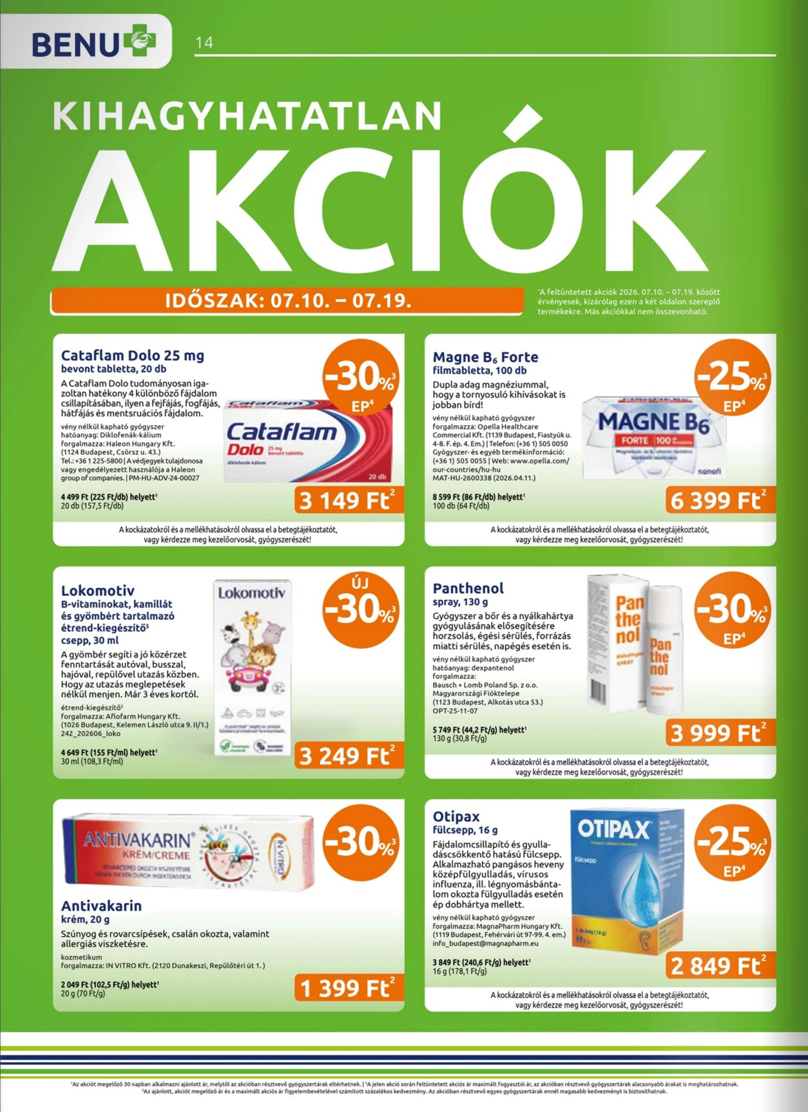 BENU akciós újság 07.01–07.30 – 14. oldal