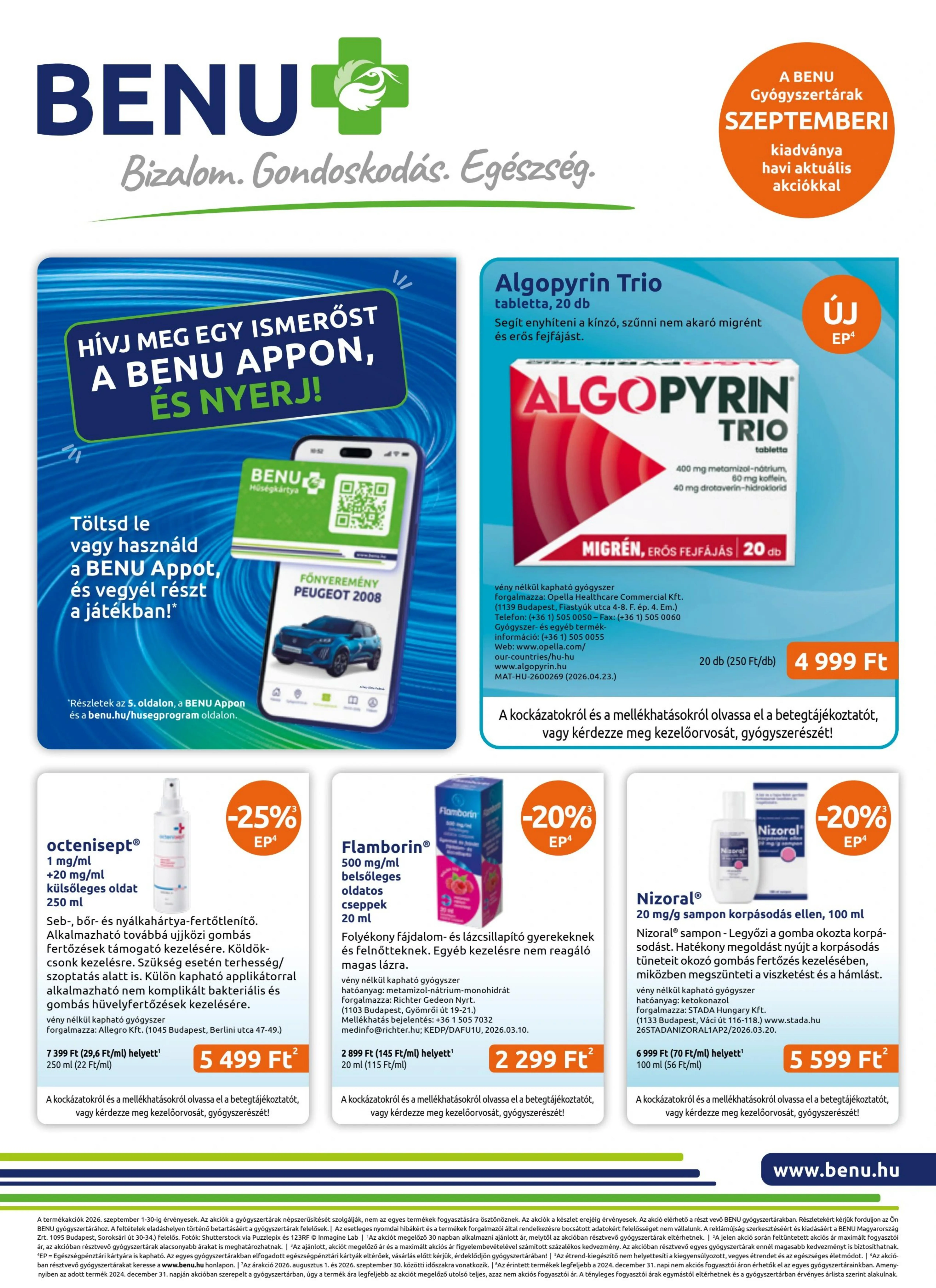 BENU akciós újság 09.01–09.30