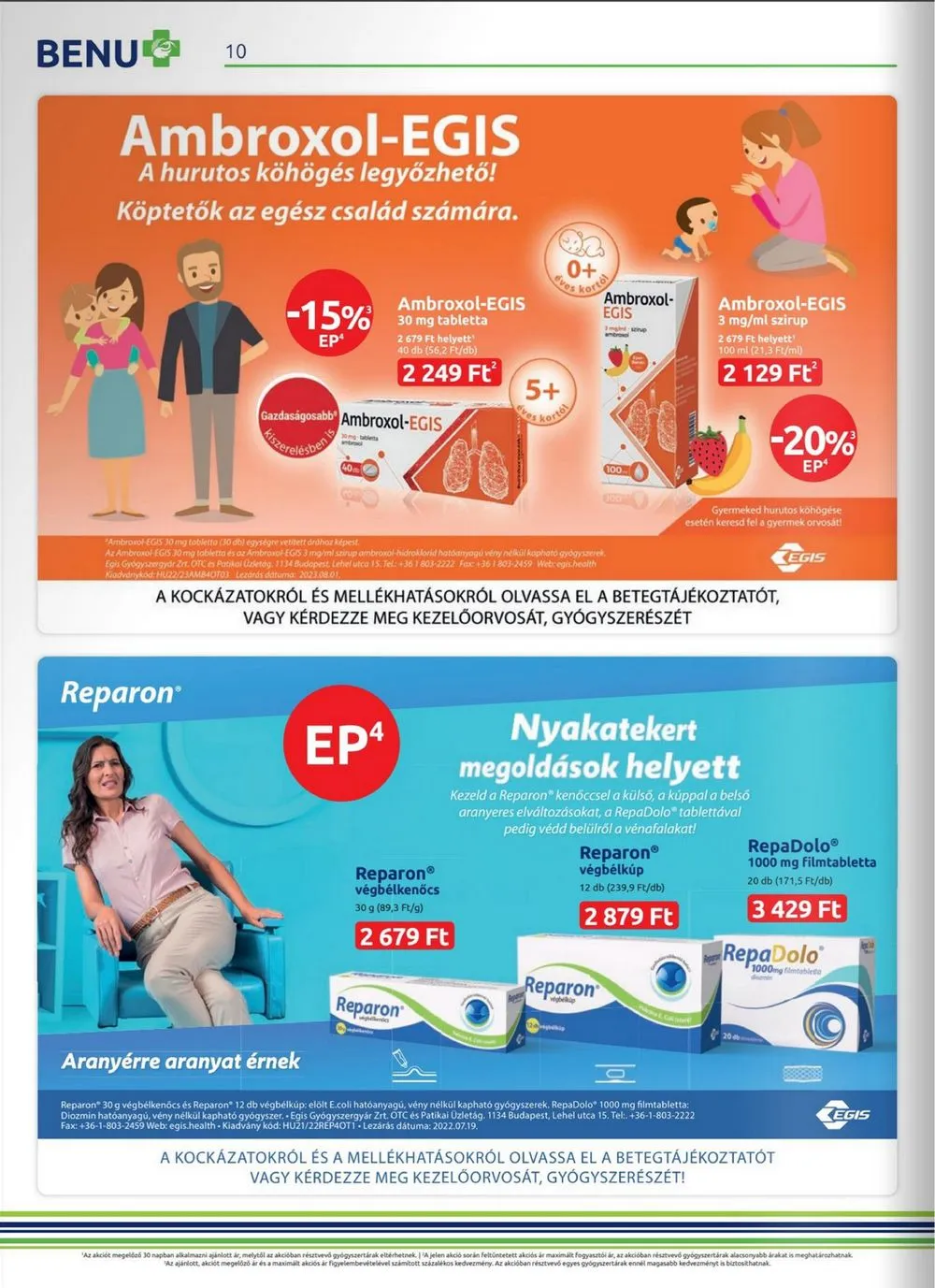 BENU akciós újság Gyogyszertar 10.01–10.31 – 10. oldal