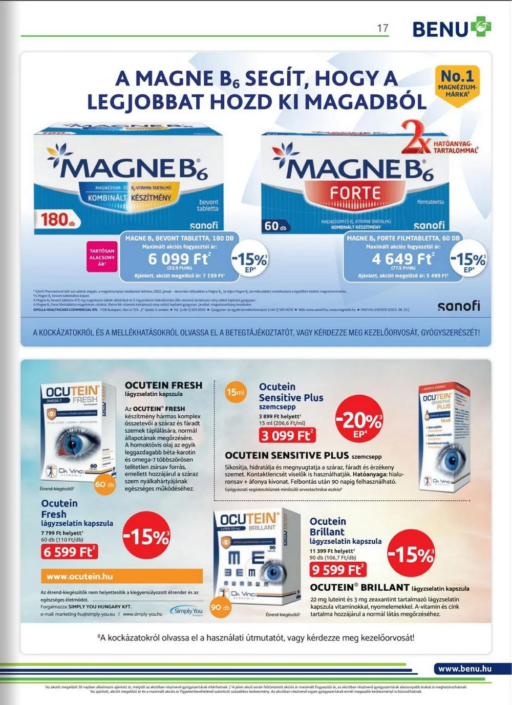 BENU akciós újság Gyogyszertar 10.01–10.31 – 17. oldal