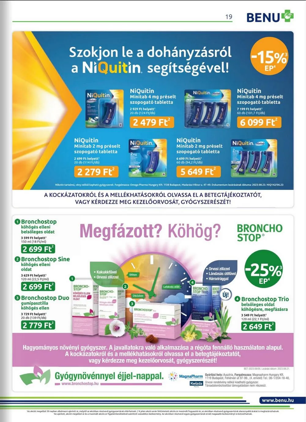 BENU akciós újság Gyogyszertar 10.01–10.31 – 19. oldal