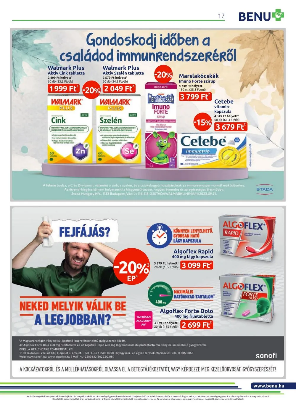 BENU akciós újság Gyogyszertar 11.01–11.30 – 17. oldal