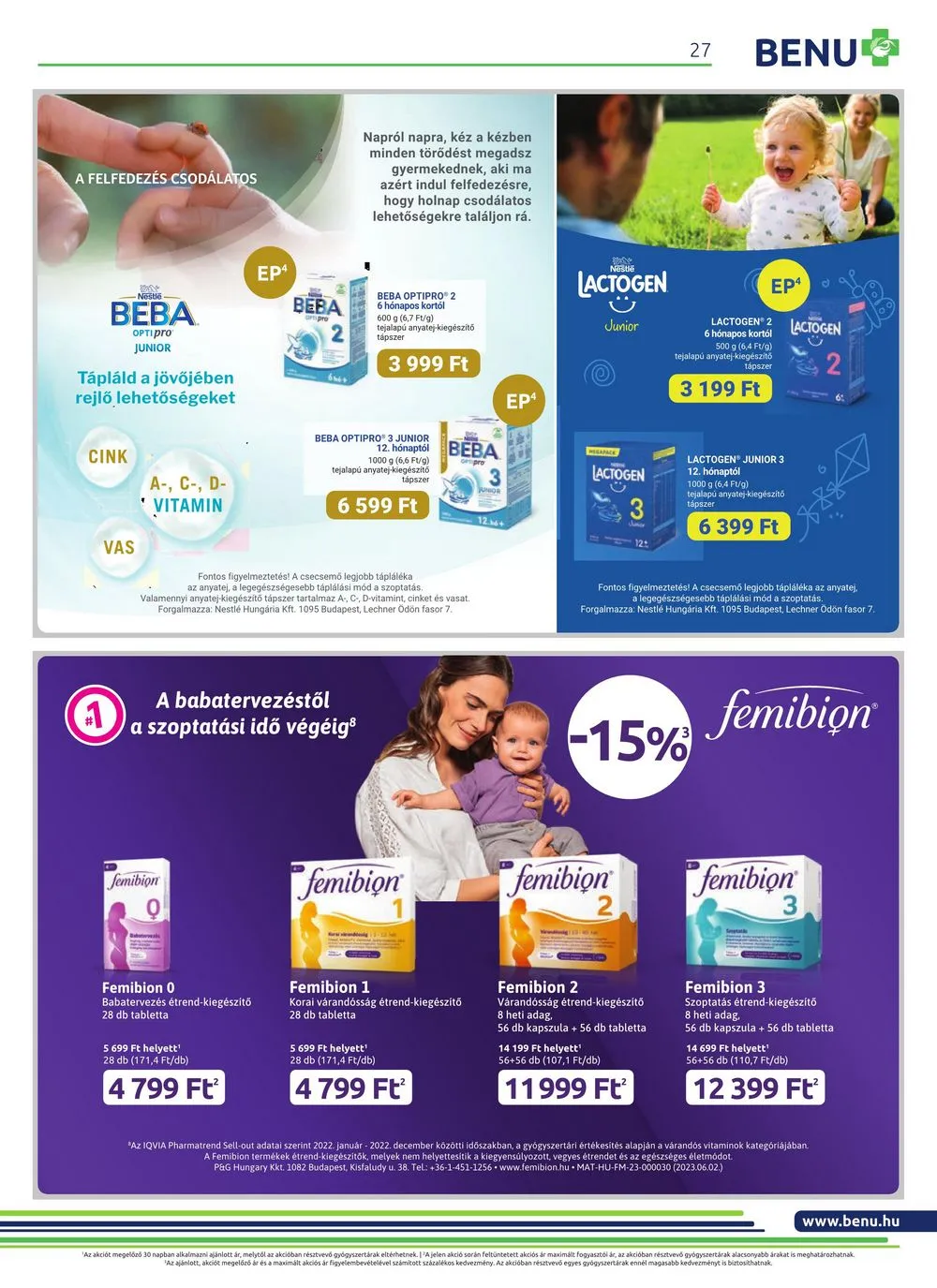 BENU akciós újság Gyogyszertar 11.01–11.30 – 27. oldal