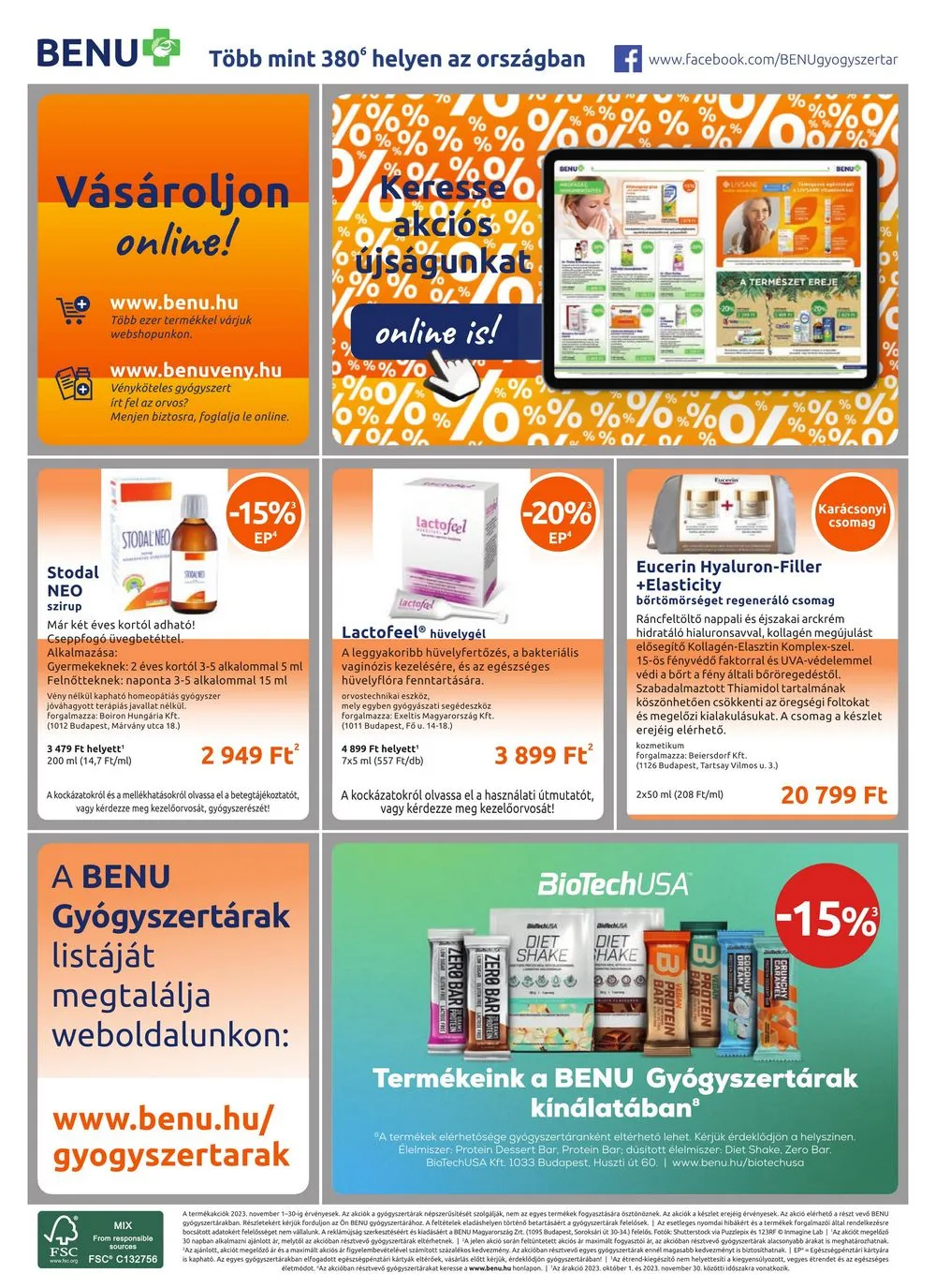 BENU akciós újság Gyogyszertar 11.01–11.30 – 32. oldal