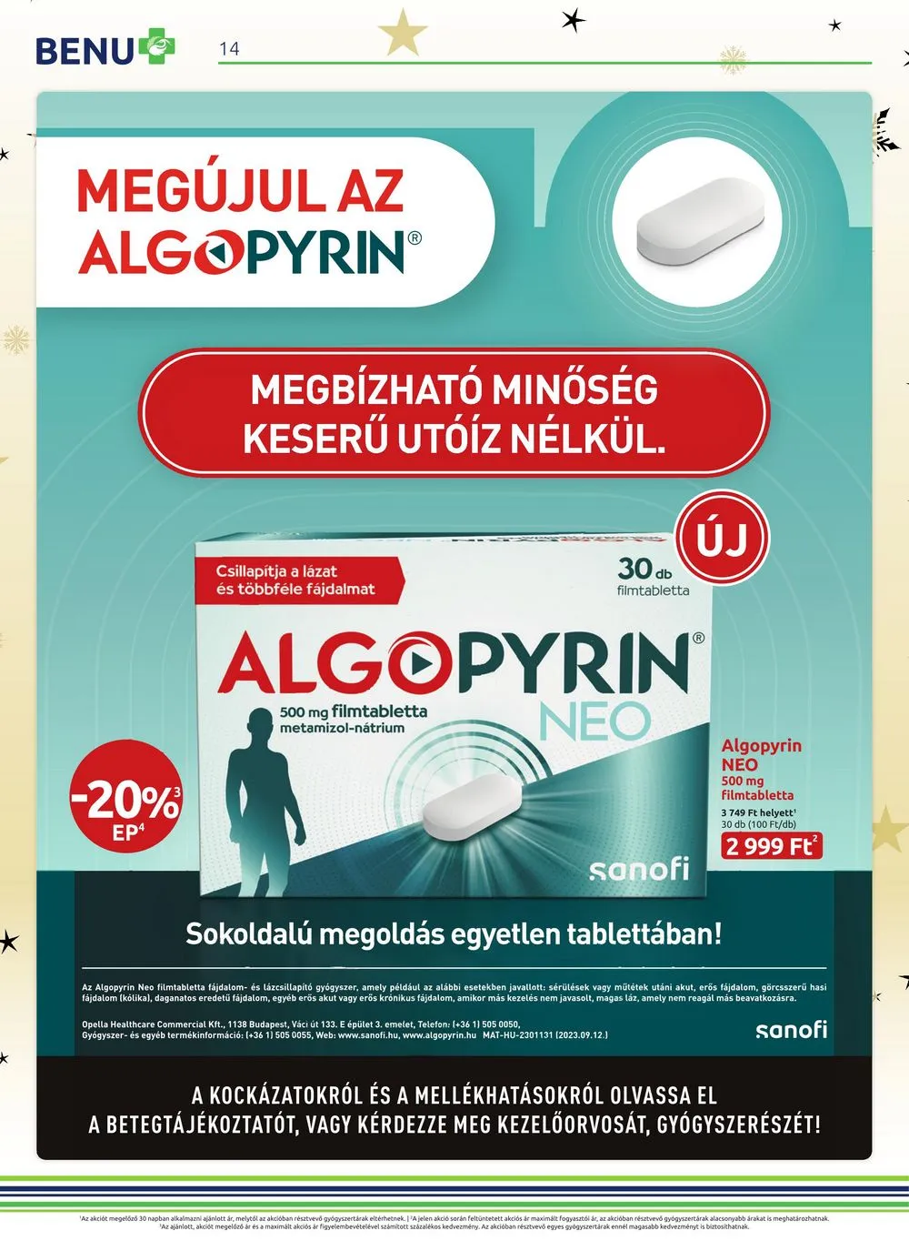BENU akciós újság Gyogyszertar 12.01–12.31 – 14. oldal