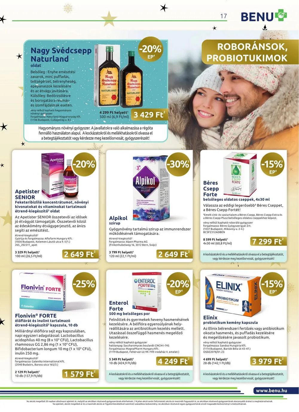 BENU akciós újság Gyogyszertar 12.01–12.31 – 17. oldal