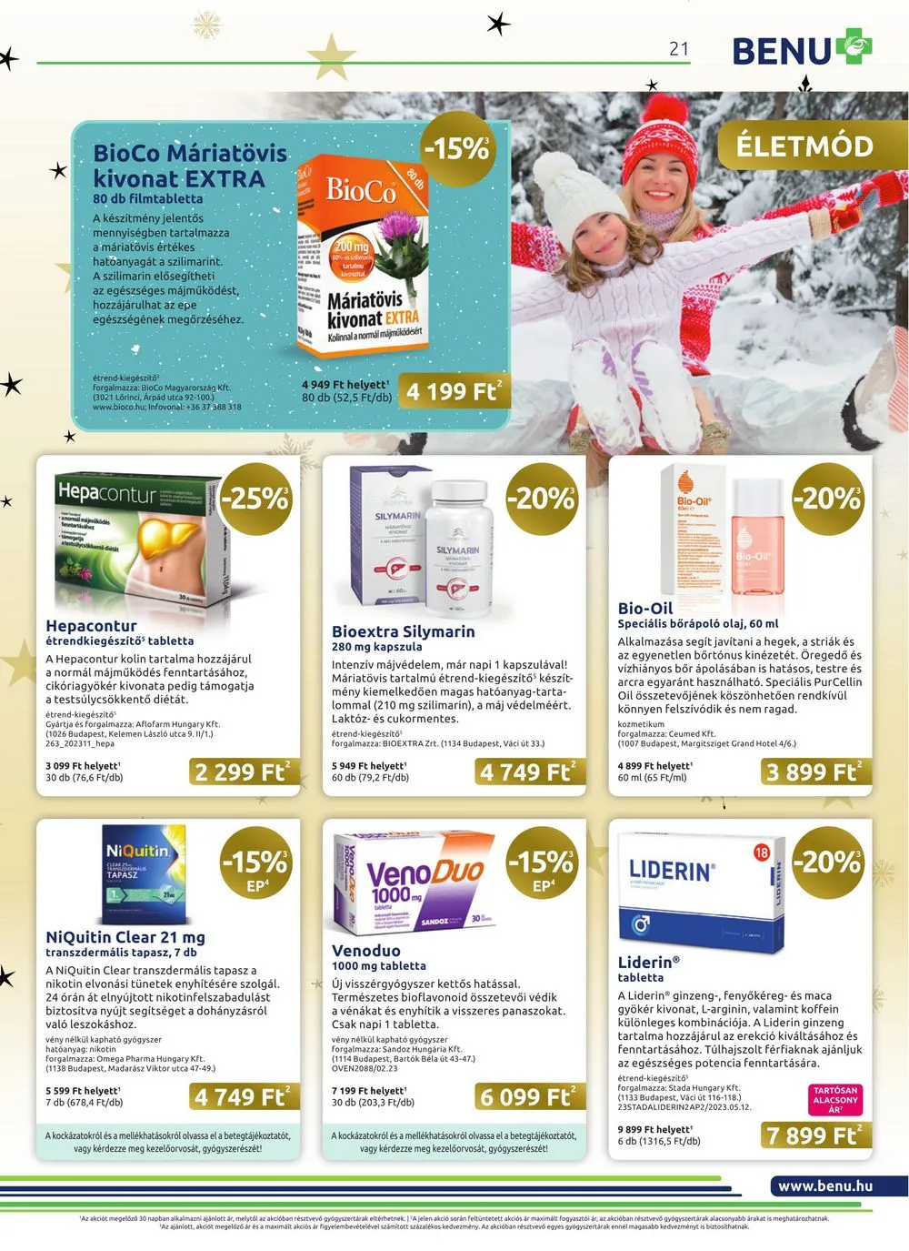 BENU akciós újság Gyogyszertar 12.01–12.31 – 21. oldal