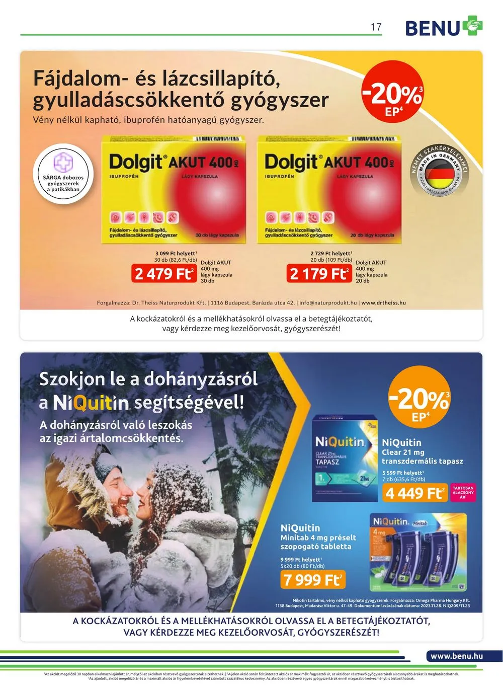 BENU akciós újság Gyogyszertar 01.01–01.31 – 17. oldal