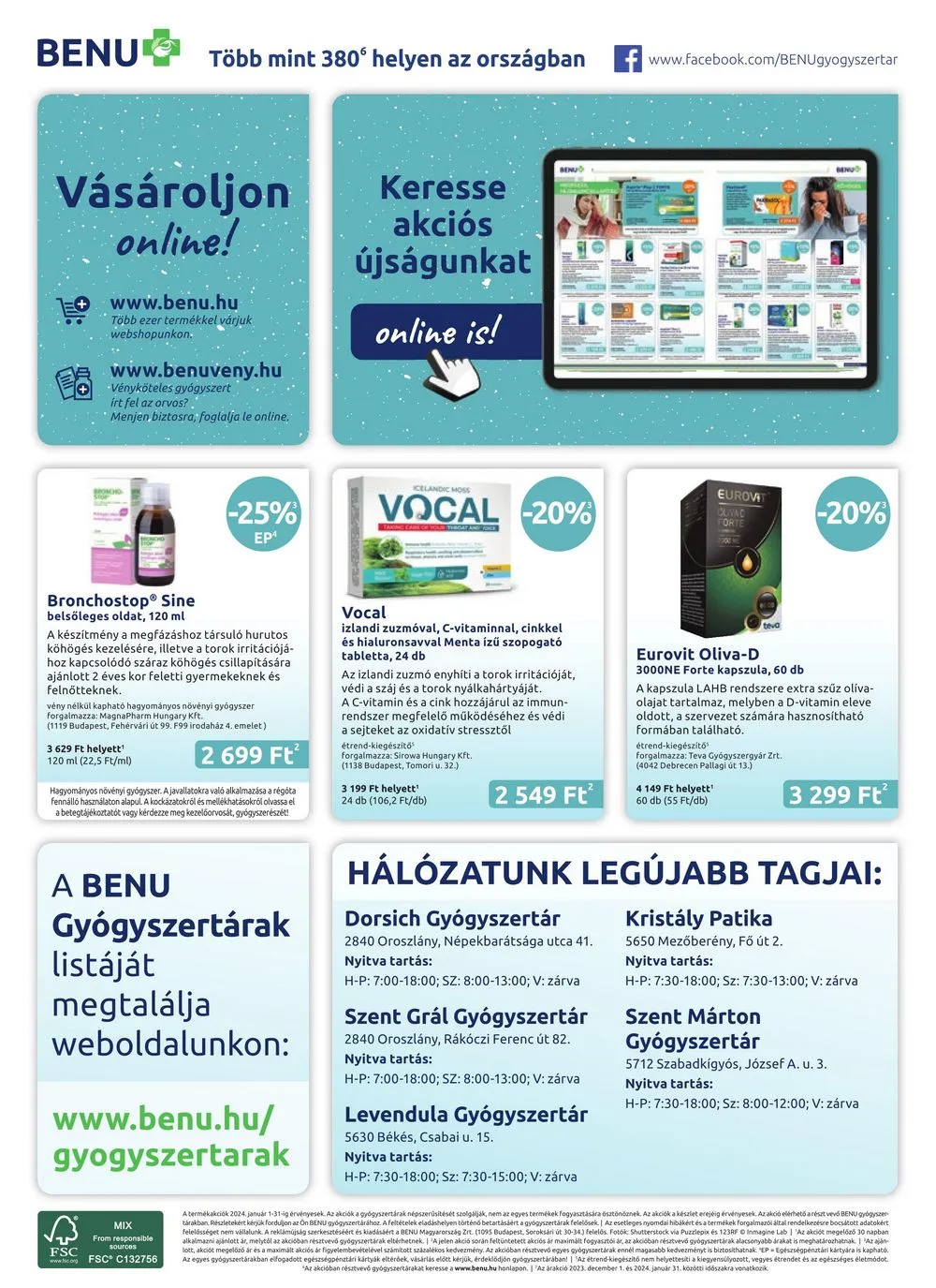 BENU akciós újság Gyogyszertar 01.01–01.31 – 24. oldal