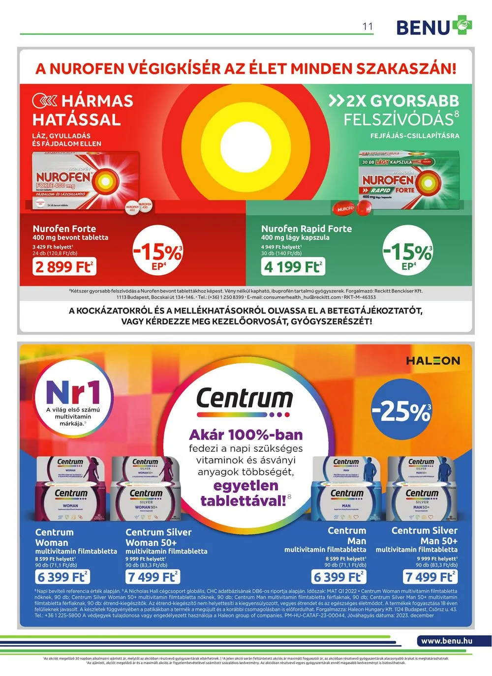BENU akciós újság Gyogyszertar 02.01–02.29 – 11. oldal