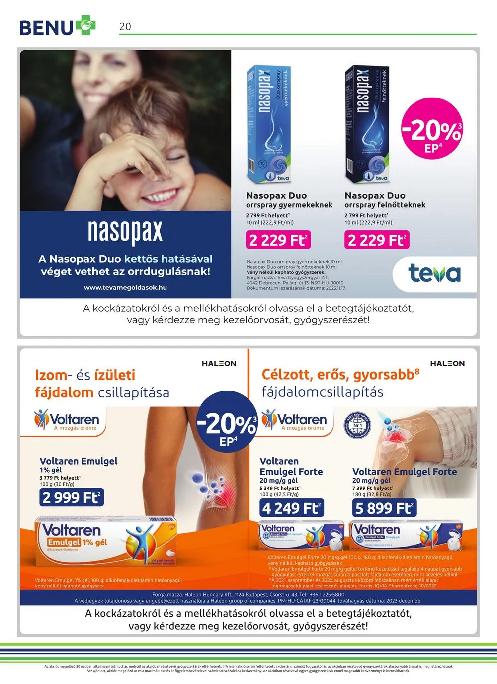 BENU akciós újság Gyogyszertar 02.01–02.29 – 20. oldal