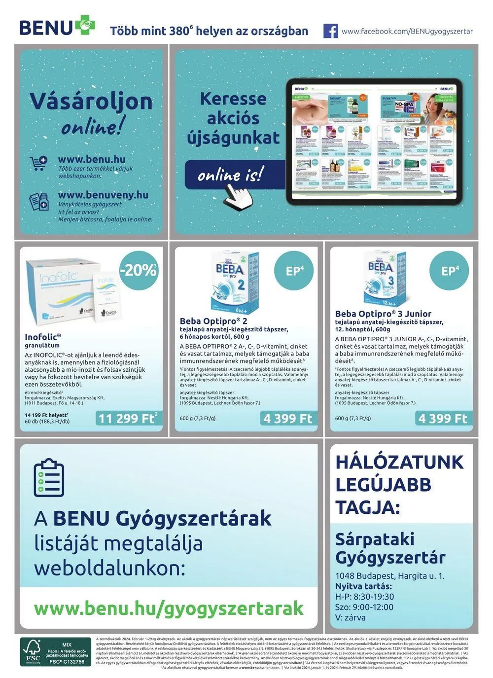 BENU akciós újság Gyogyszertar 02.01–02.29 – 32. oldal
