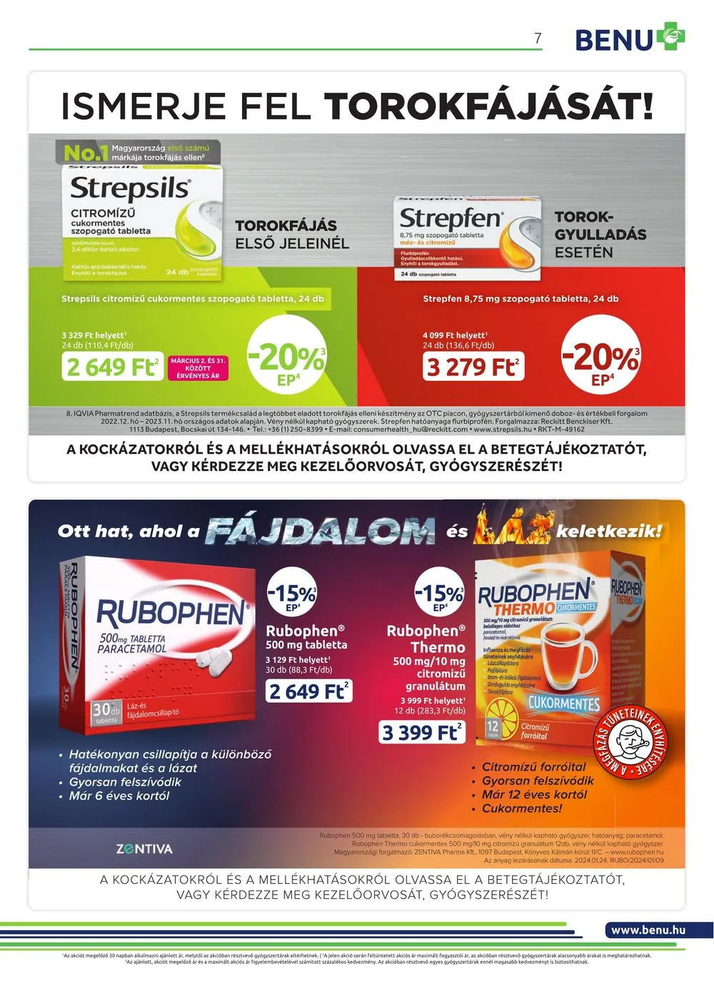 BENU akciós újság Gyogyszertar 03.01–03.31 – 7. oldal