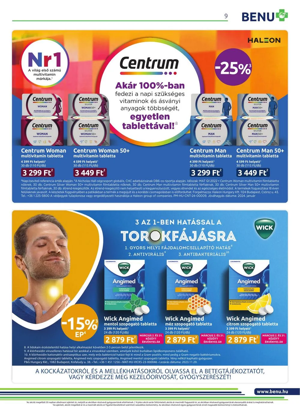 BENU akciós újság Gyogyszertar 03.01–03.31 – 9. oldal