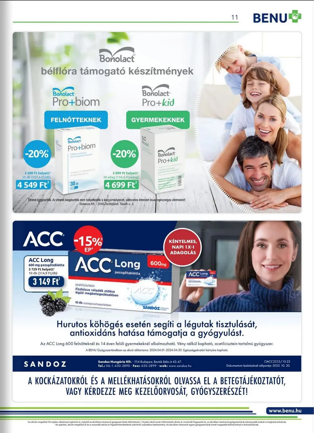 BENU akciós újság Gyogyszertar 04.01–04.30 – 11. oldal