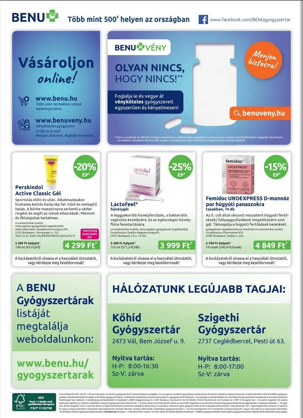 BENU akciós újság Gyogyszertar 04.01–04.30 – 28. oldal