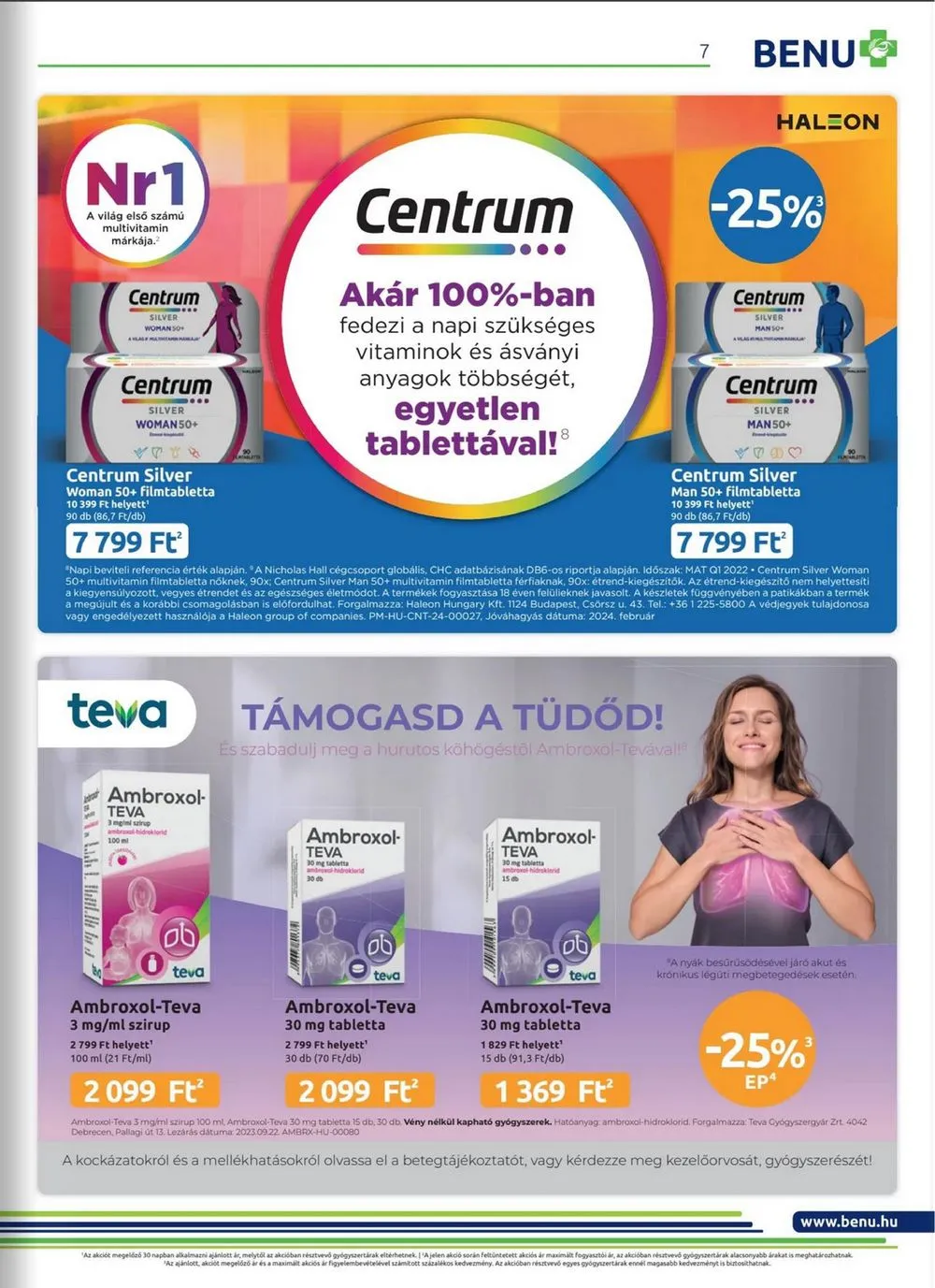 BENU akciós újság Gyogyszertar 04.01–04.30 – 7. oldal