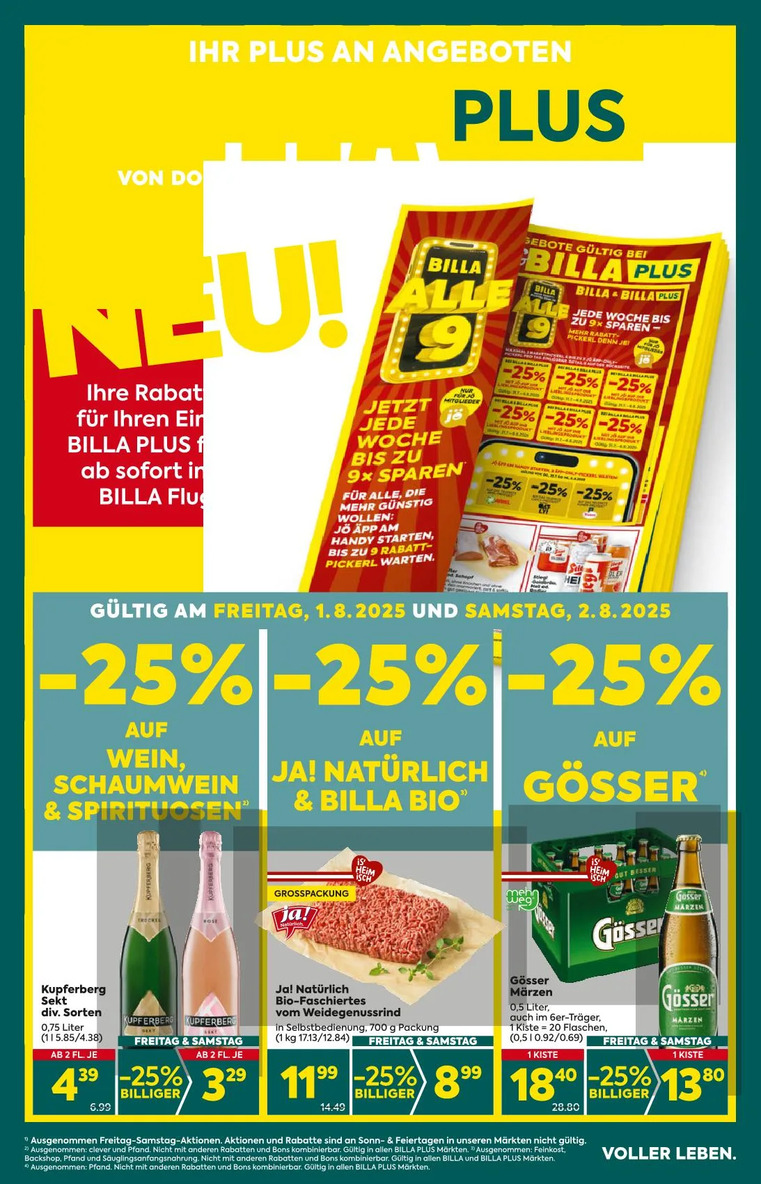 Billa akciós újság Plus 07.31–08.06