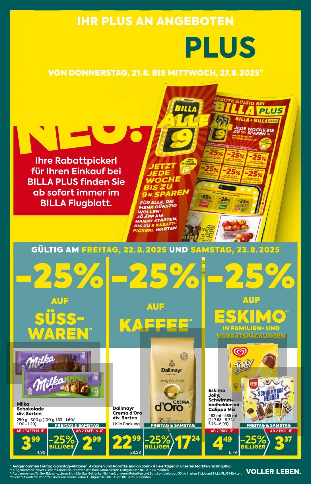Billa akciós újság Plus 08.21–08.27