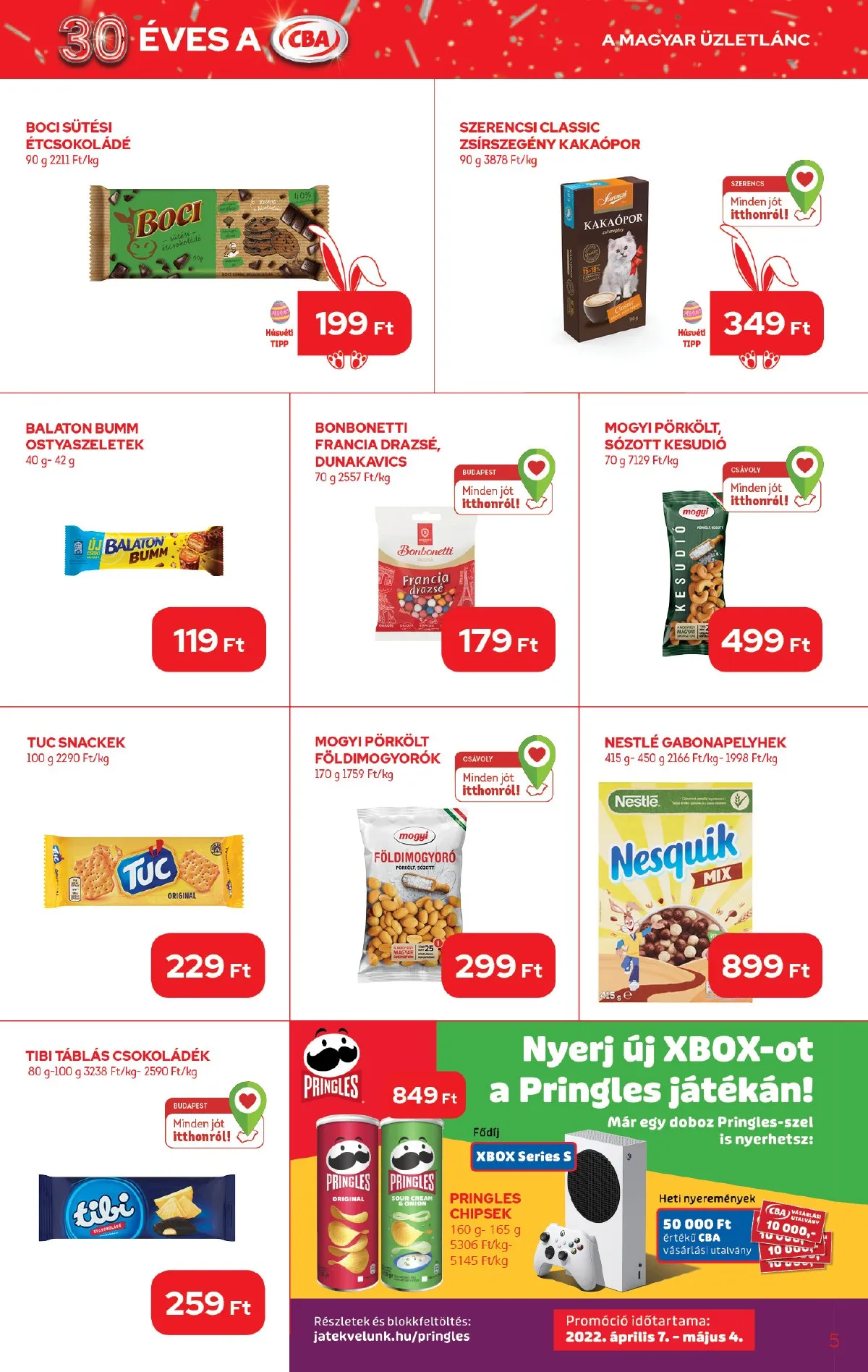 CBA akciós újság 04.07–04.16 – 5. oldal