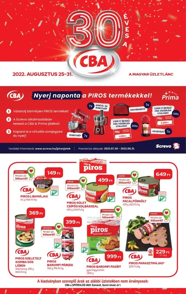 CBA akciós újság 08.25–08.31