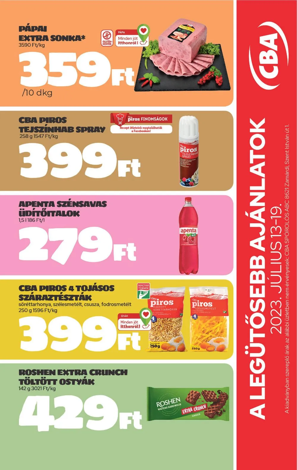 CBA akciós újság 07.13–07.19