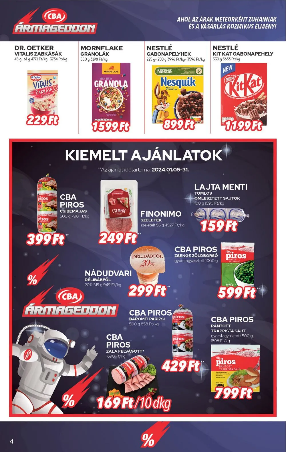 CBA akciós újság 01.18–01.24 – 4. oldal