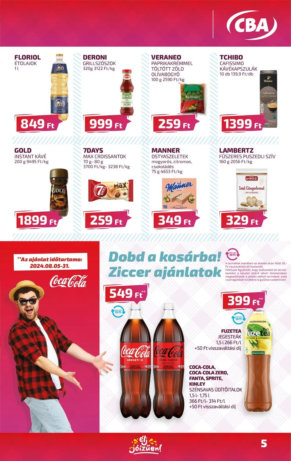 CBA akciós újság 08.22–08.28 – 5. oldal