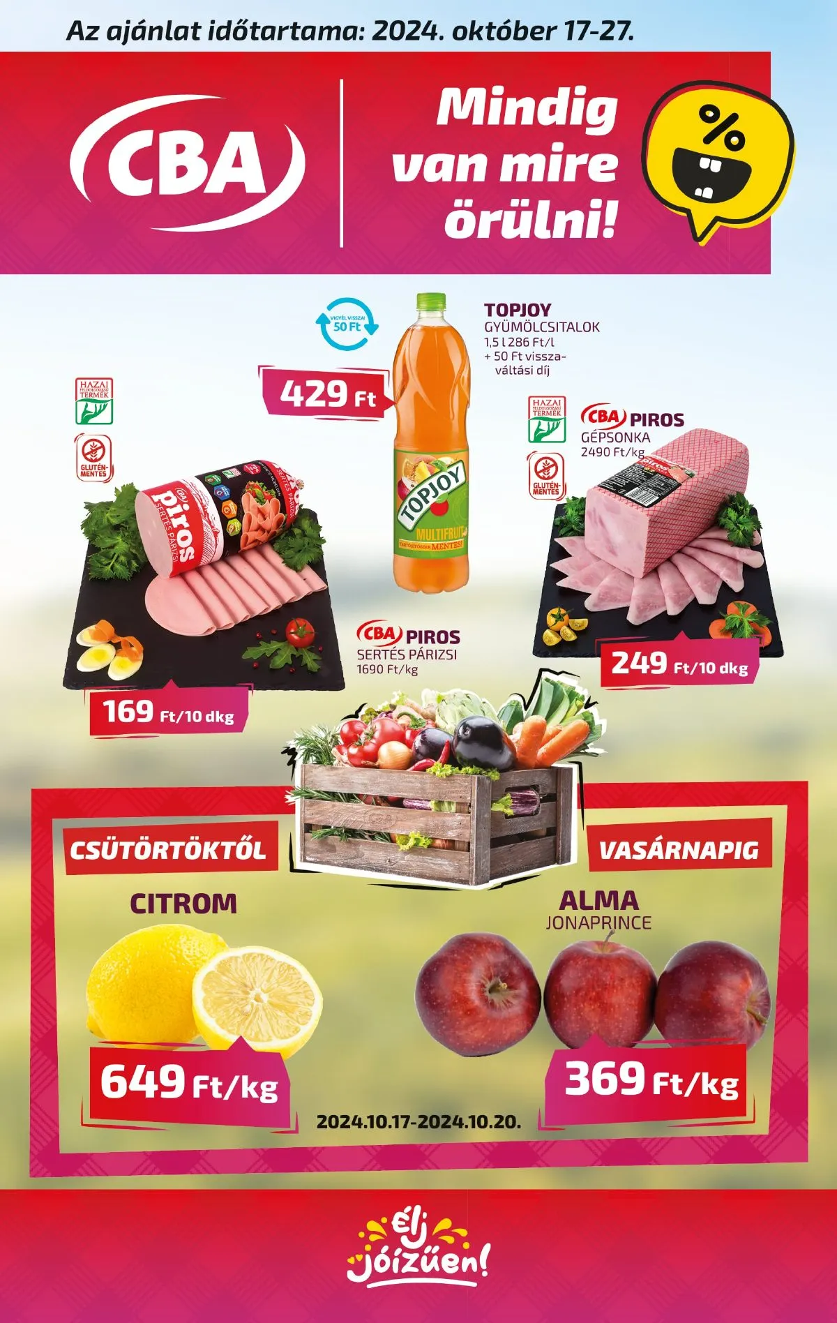 CBA akciós újság 10.17–10.27