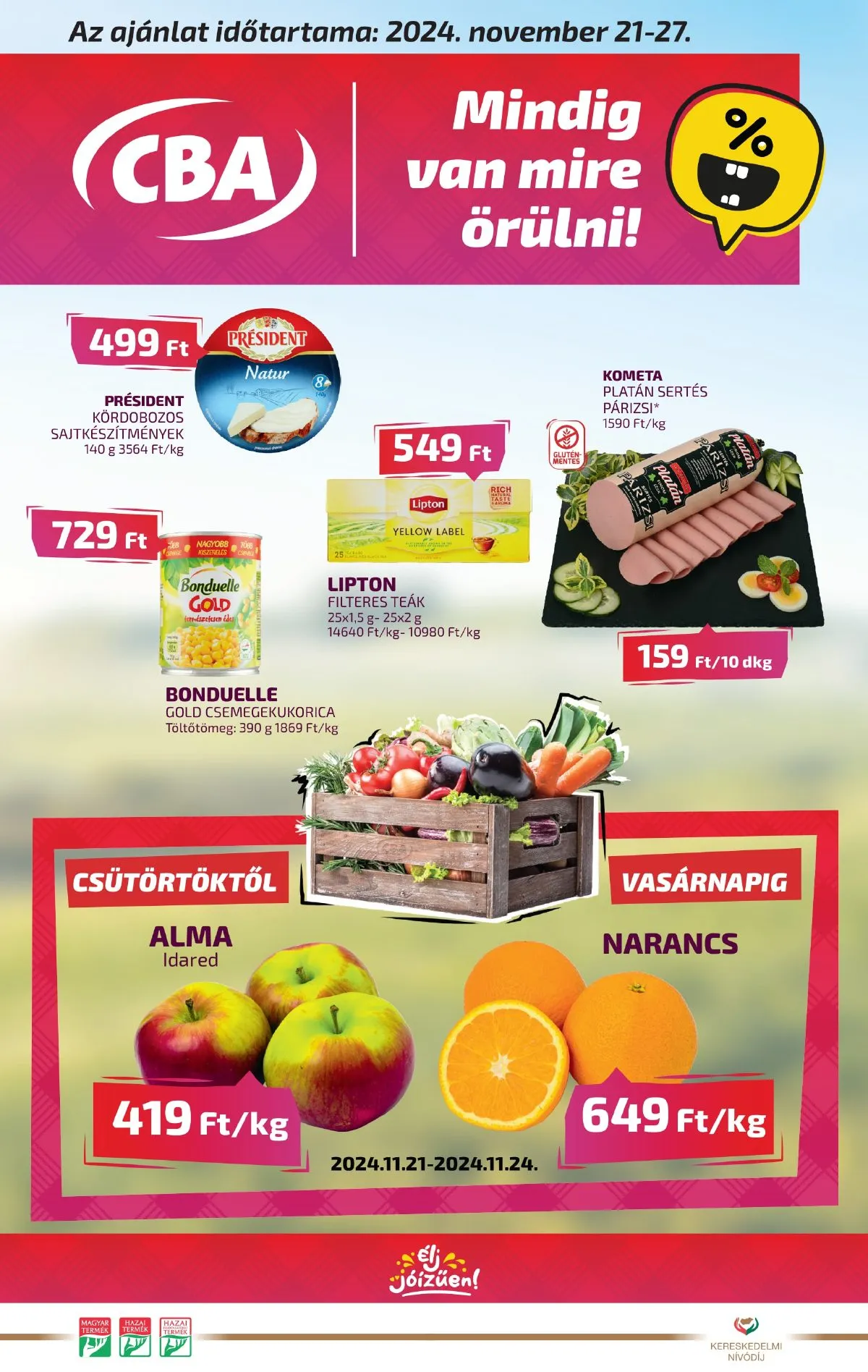 CBA akciós újság 11.21–11.27