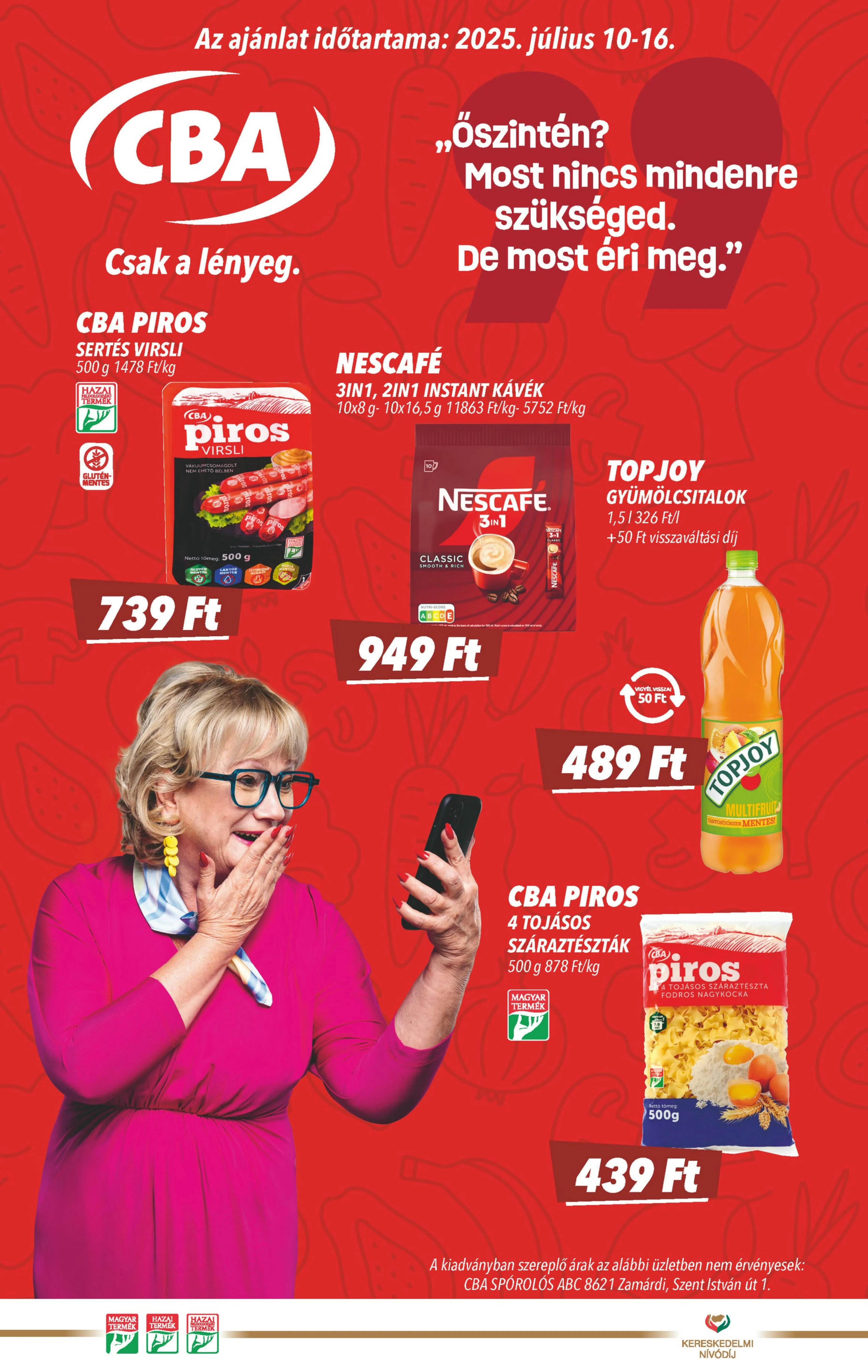 CBA akciós újság 07.10–07.16