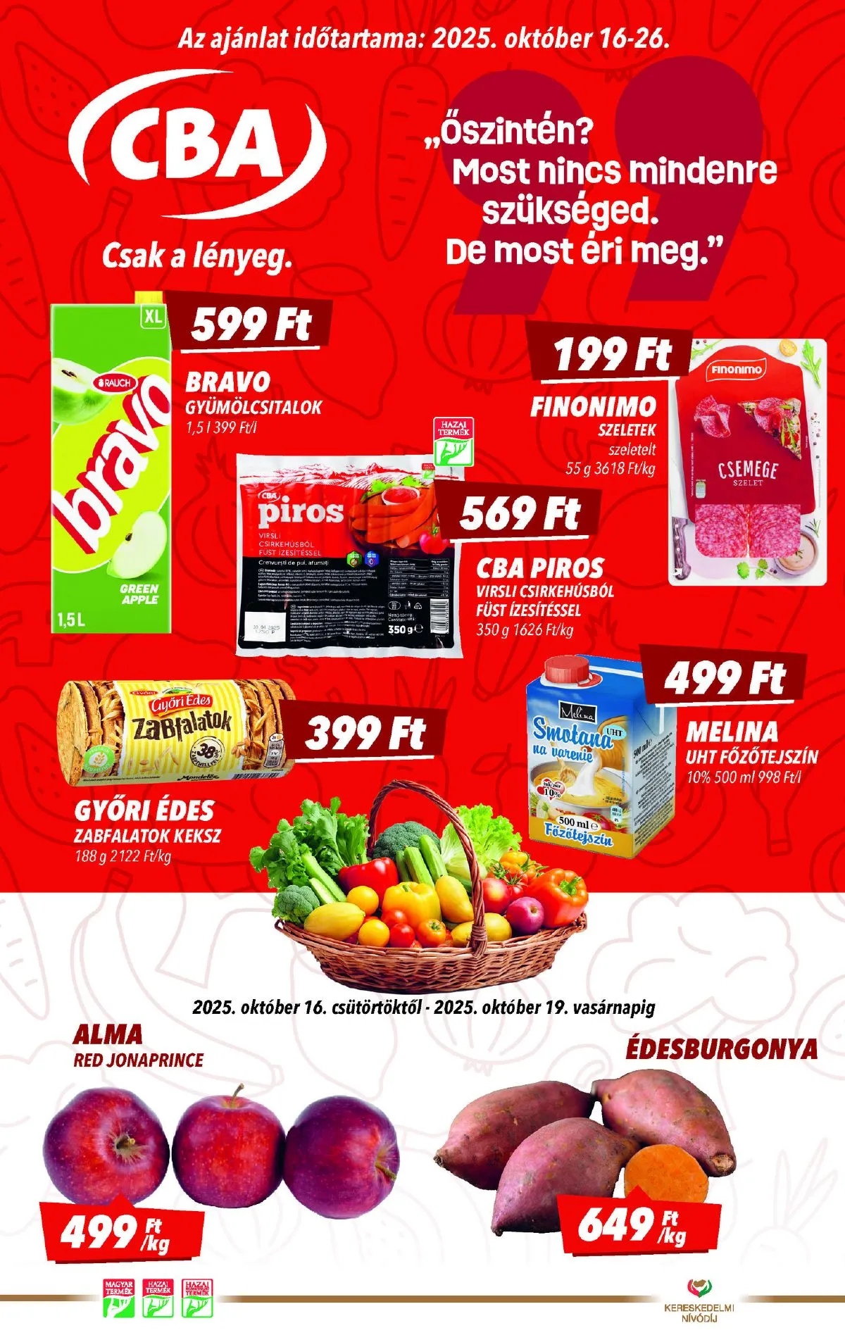 CBA akciós újság 10.16–10.26