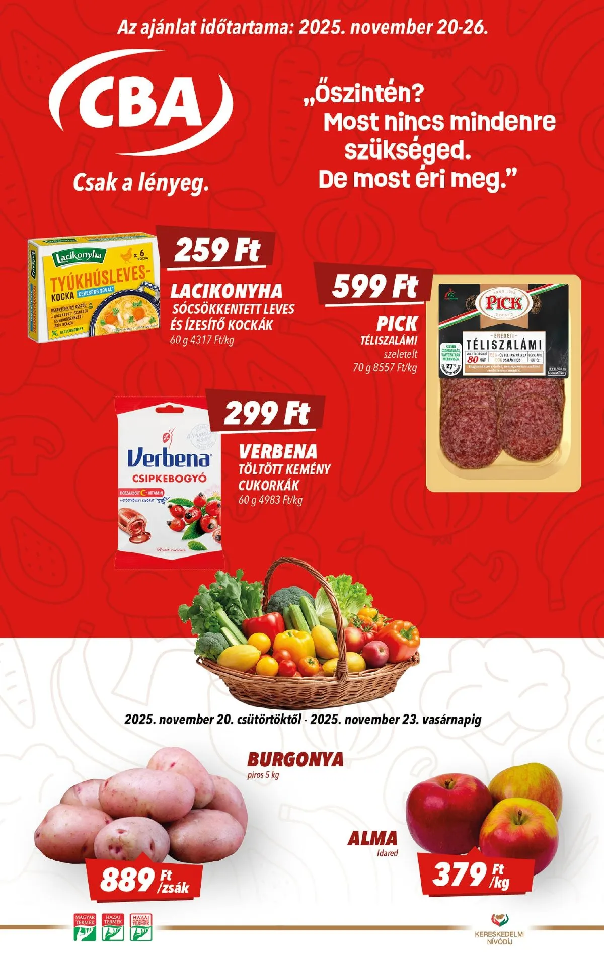 CBA akciós újság 11.20–11.26