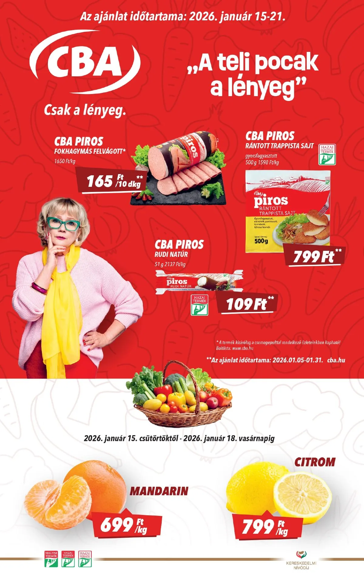 CBA akciós újság 01.15–01.21