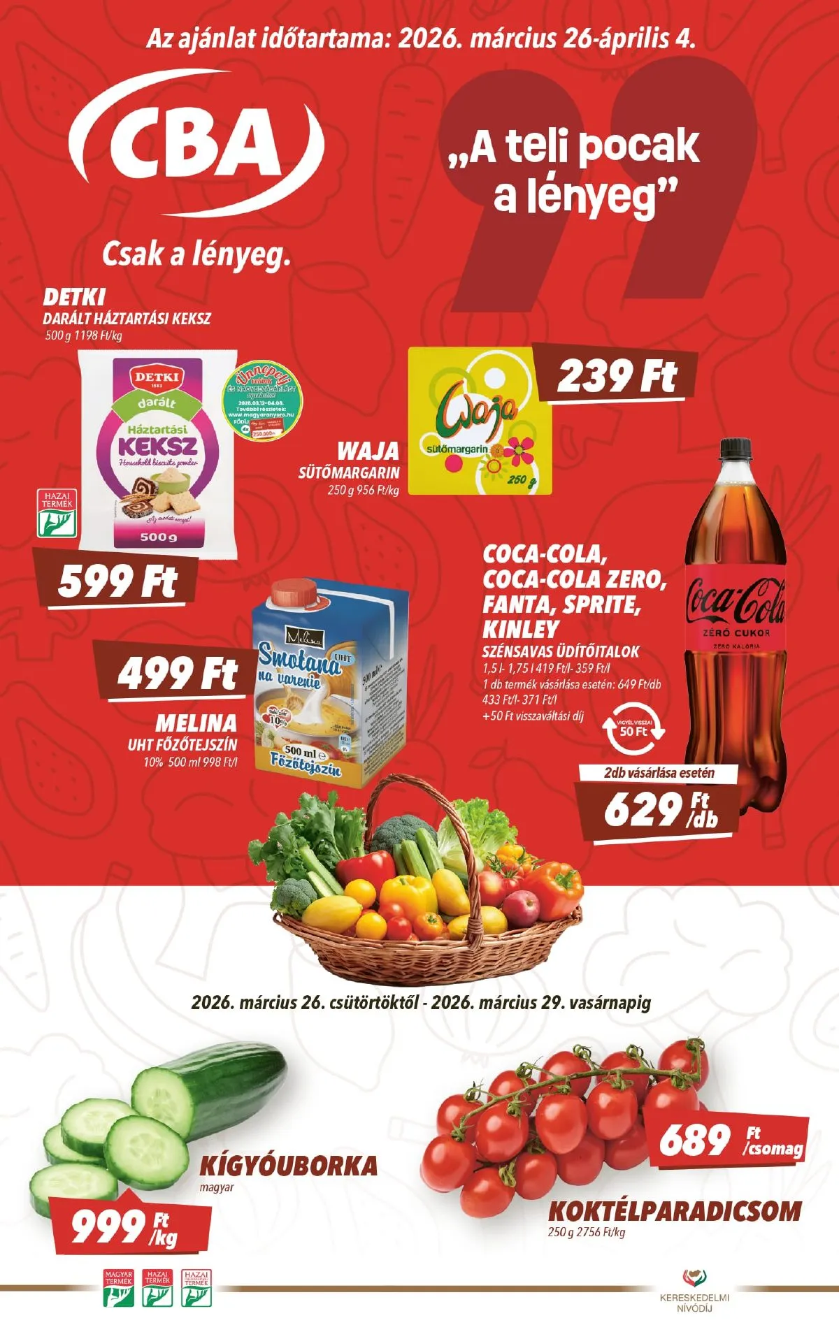 CBA akciós újság 03.26–04.04