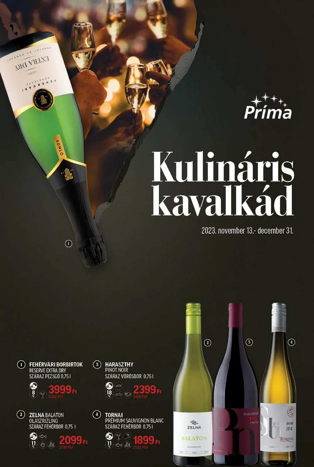CBA akciós újság Prima borkatalogus 11.13–12.31
