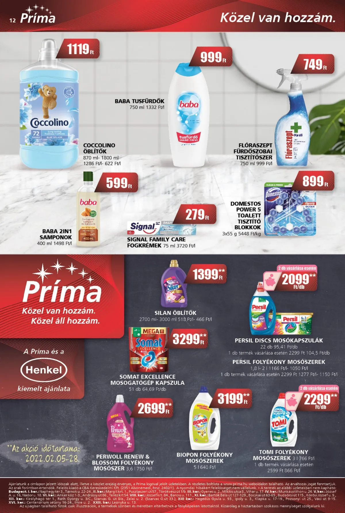 CBA akciós újság Prima 02.10–02.16 – 12. oldal