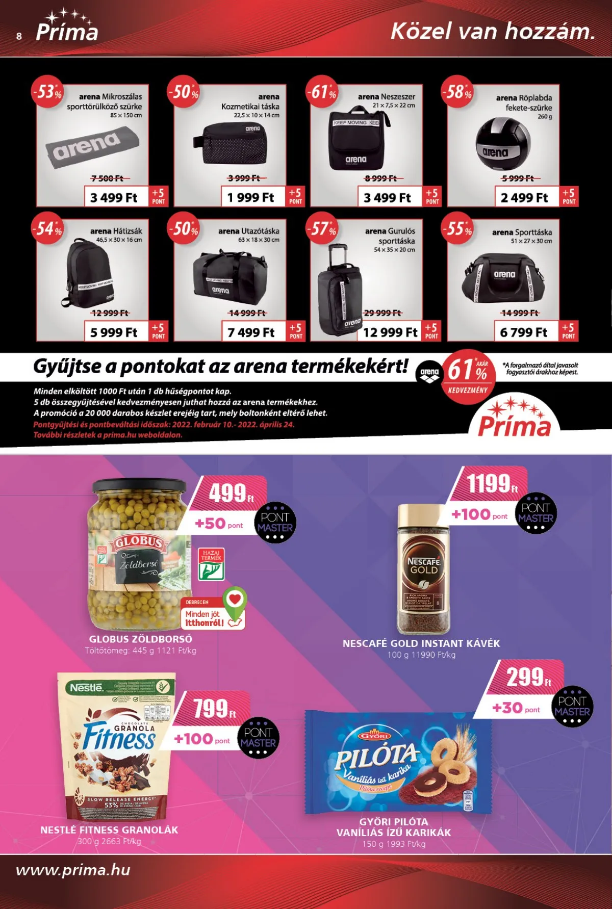 CBA akciós újság Prima 02.10–02.16 – 8. oldal