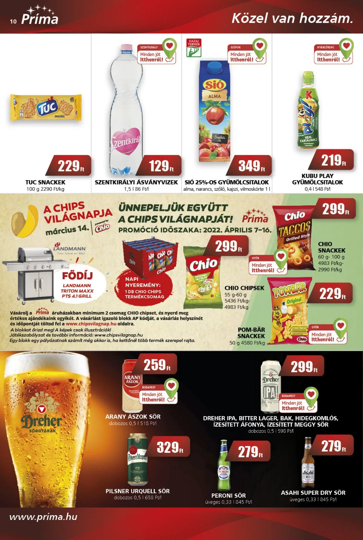 CBA akciós újság Prima 04.07–04.16 – 10. oldal