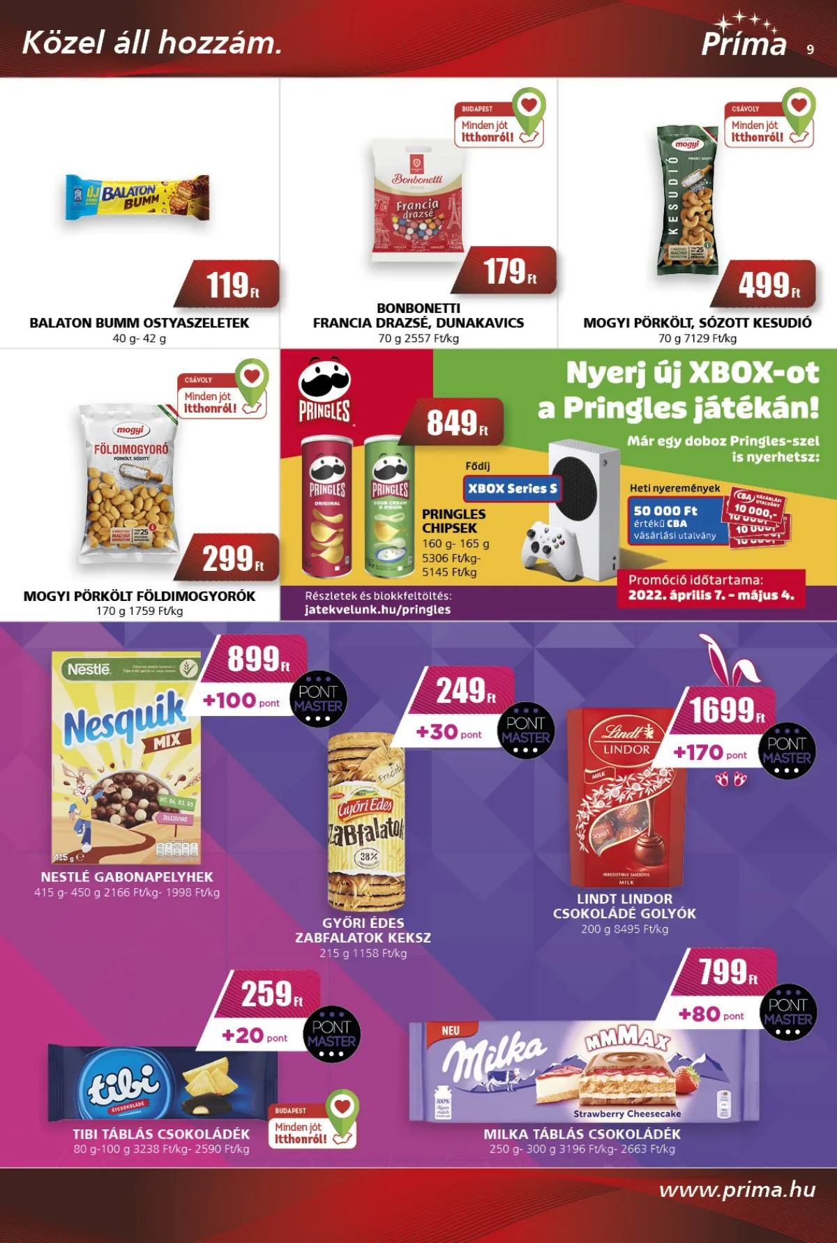 CBA akciós újság Prima 04.07–04.16 – 9. oldal