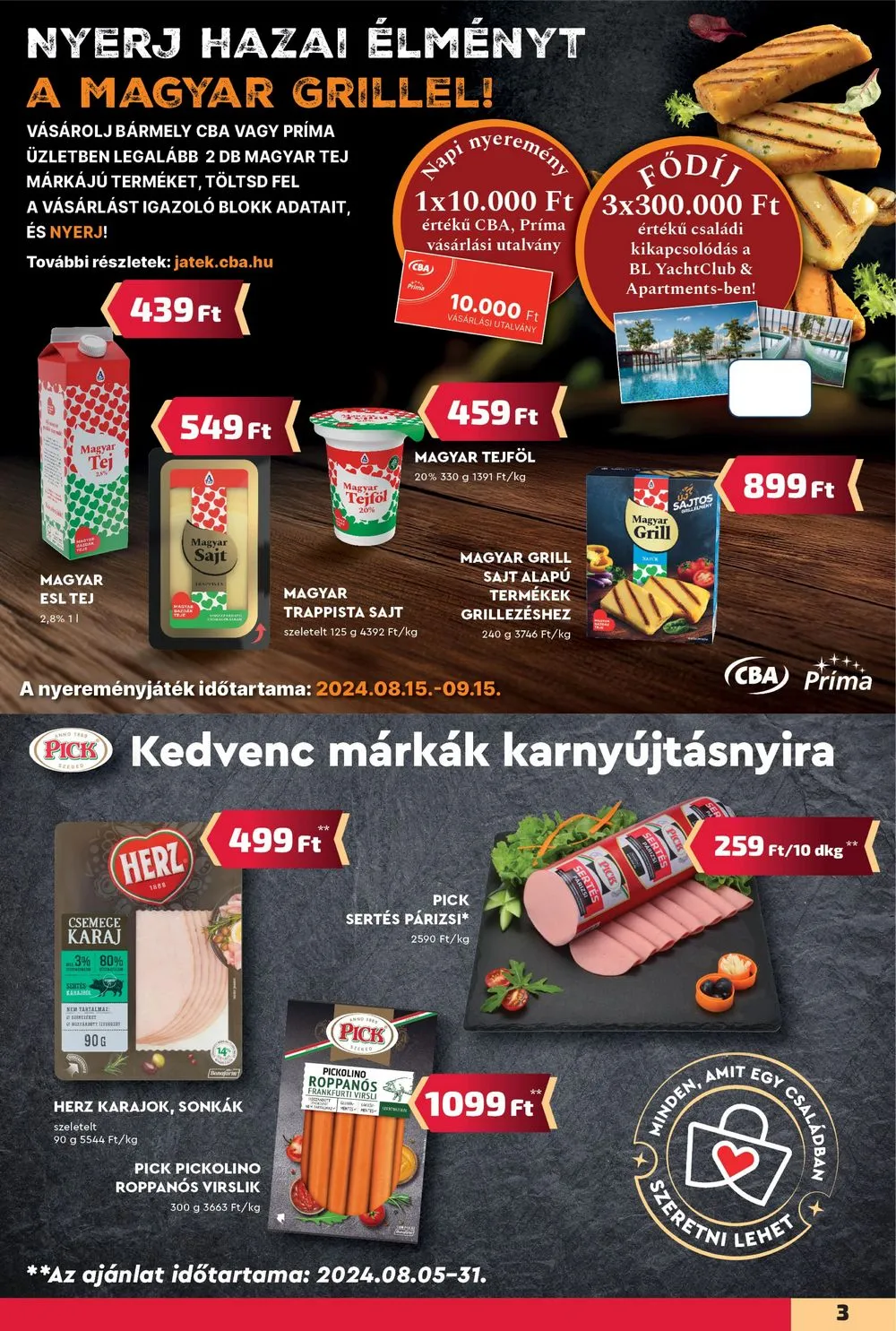 CBA akciós újság Prima 08.15–08.21 – 3. oldal