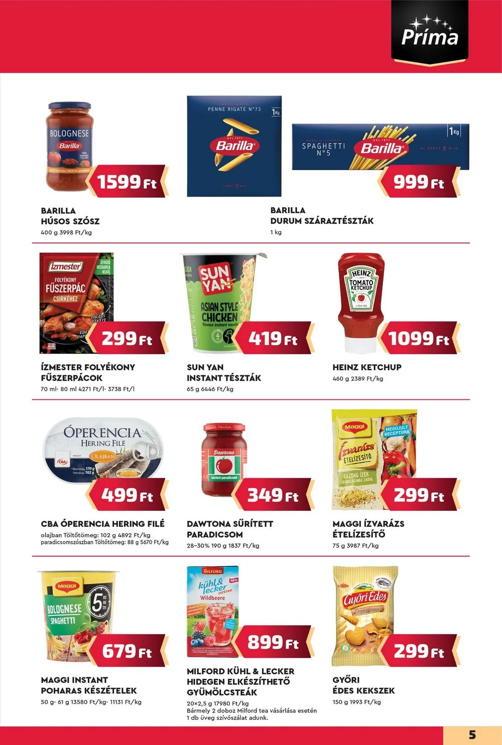 CBA akciós újság Prima 08.15–08.21 – 5. oldal