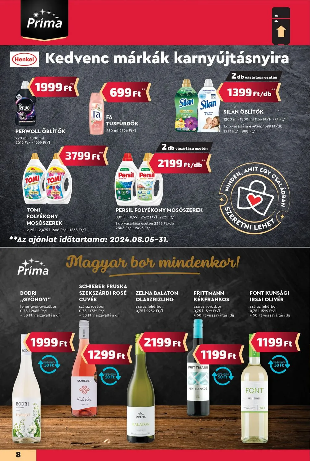 CBA akciós újság Prima 08.15–08.21 – 8. oldal