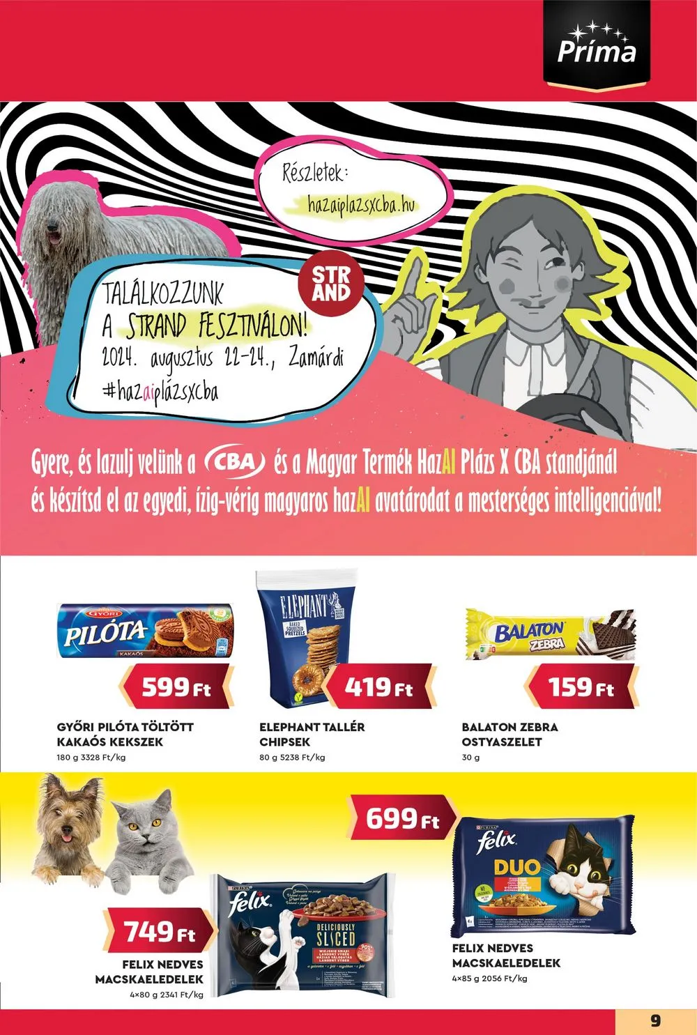 CBA akciós újság Prima 08.15–08.21 – 9. oldal