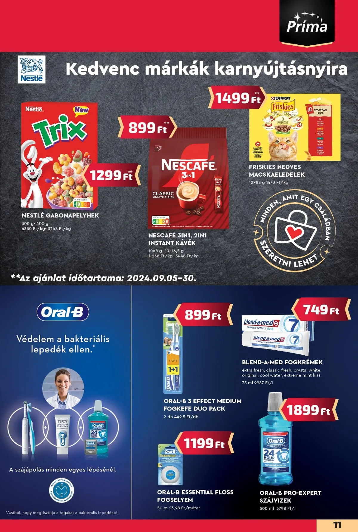 CBA akciós újság Prima 09.19–09.25 – 11. oldal