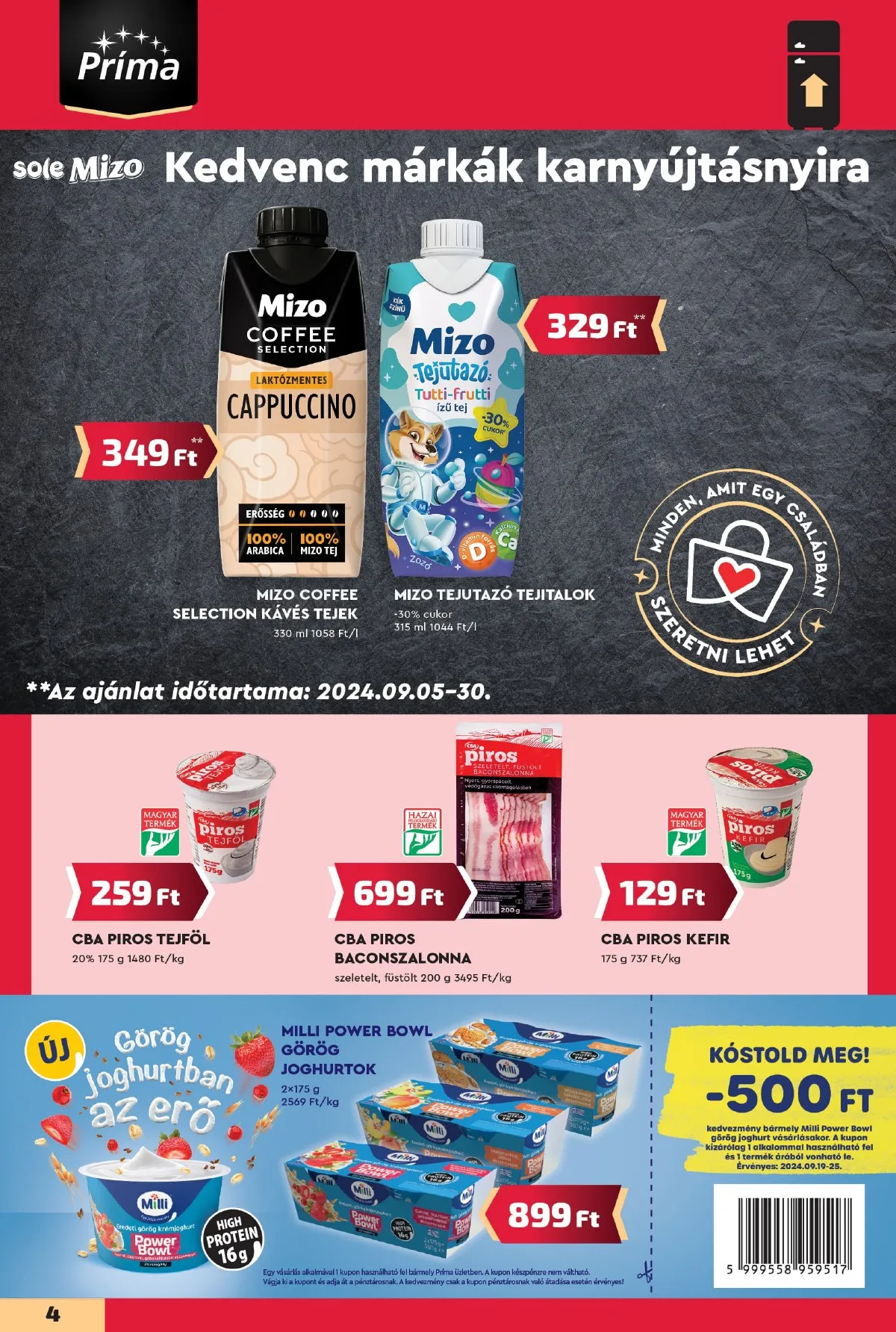 CBA akciós újság Prima 09.19–09.25 – 4. oldal