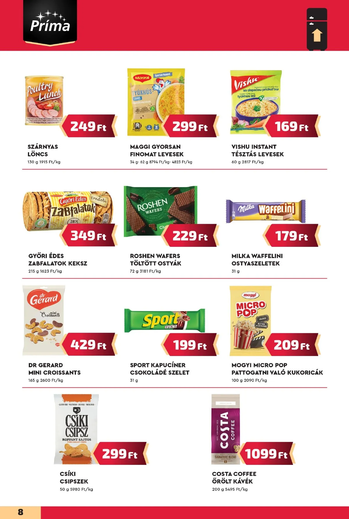 CBA akciós újság Prima 09.19–09.25 – 8. oldal